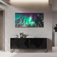 Fantasy Northern Lights & Snowy Wall Art Canvas Office Home Room Framed 120x60cm