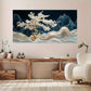 White Blossoms Mountains wall canvas office home room framed 120x60cm