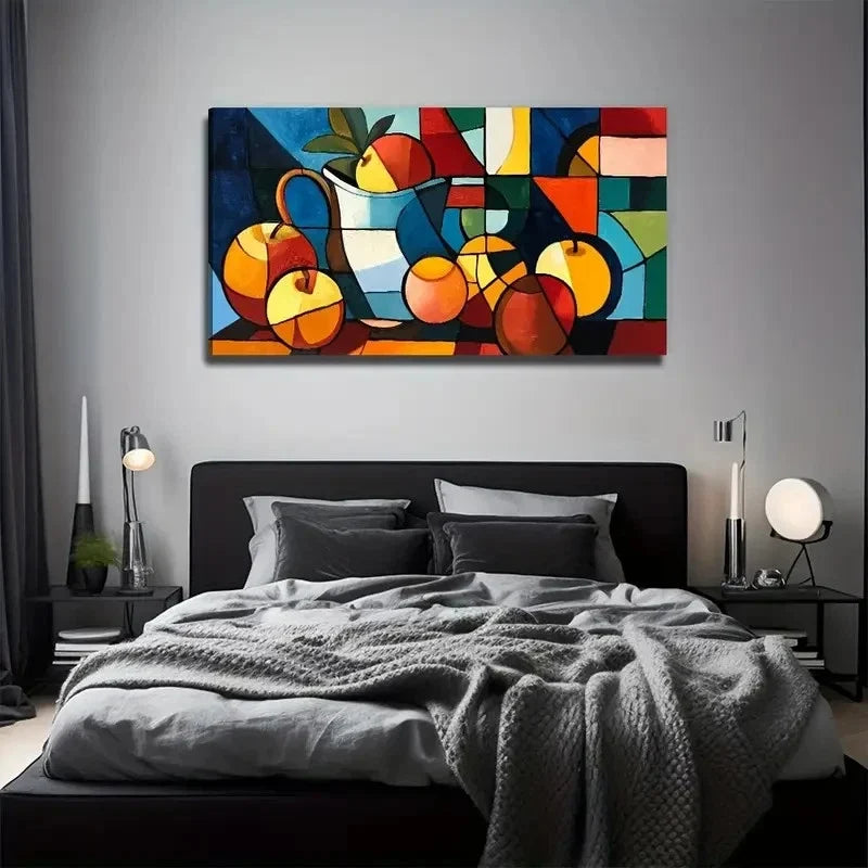 Vibrant Nature Apples Wall Art Canvas Office Home Room Framed 120x60cm
