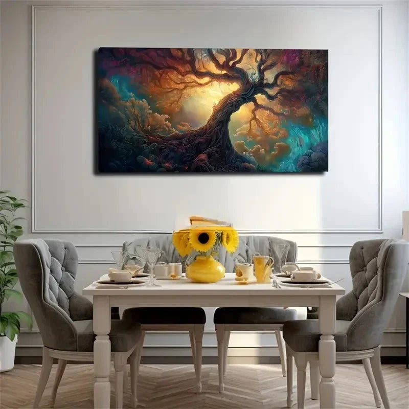 Branches Stretching Freely Wall Art Canvas Office Home Room Framed 80x45cm