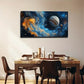 Design With Planets & Nebulae Wall Art Canvas Office Home Room Framed 120x60cm