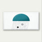 Teal Geometric Semicircle and Rain Wall Art Canvas Office Home Framed 120x60cm