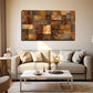 Abstract Square Collage Wall Art Canvas Office Home Room Framed 80x45cm