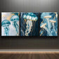 3pcs Beautiful Painting jellyfish Metal Print Ready to Hang Art