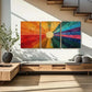 3pcs Abstract Rainbow Burst Sunburst Metal Print Ready to Hang Art