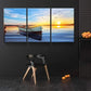 3pcs Nautical Beach Theme with Sea Metal Print Ready to Hang Art