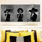 3pcs  The girl under the circle  Wall Art Set Canvas Framed 40x60cm - High Quality Print 100% Australian Made Wall Canvas Ready to Hang