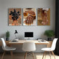 3pcs   Trendy Black Woman Trendy Black Woman  Metal Print Ready to Hang Art