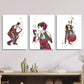 3pcs Modern Red Bubble Design, Metal Print Ready to Hang Art