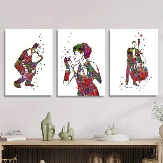 3pcs Modern Red Bubble Design, Metal Print Ready to Hang Art