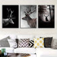 3pcs Forest & Deer Modern Fantasy Metal Print Ready to Hang Art