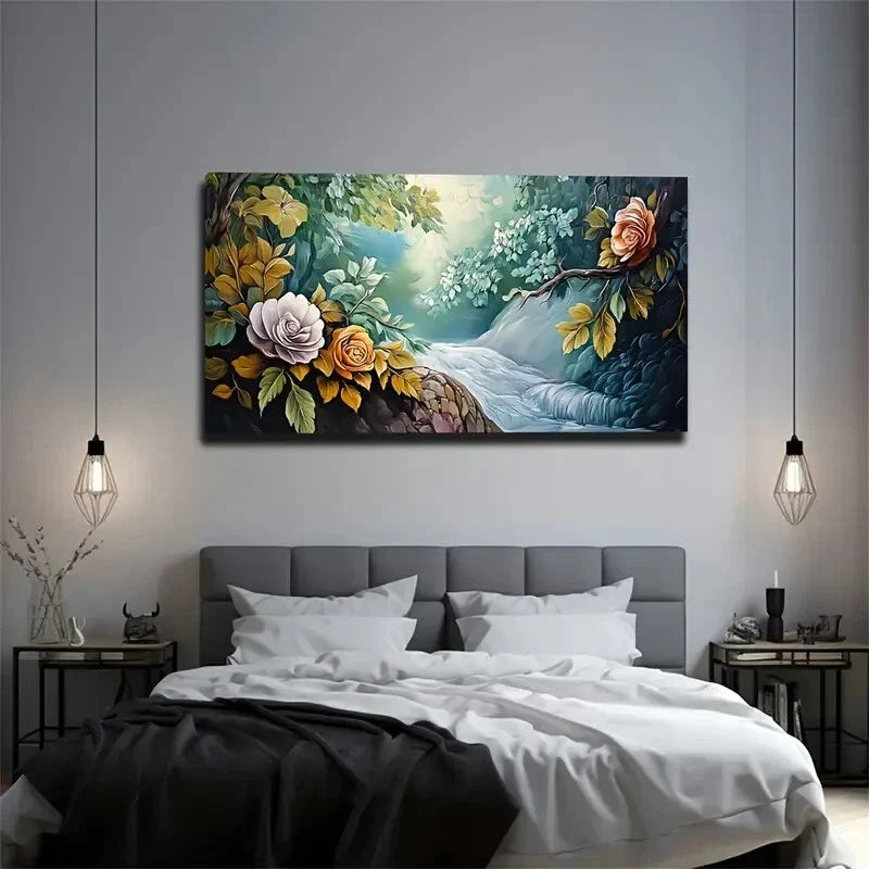 Modern And Simple The River Wall Art Canvas Office Home Room Framed 120x60cm