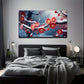Blossoms Red Plum Creative Wall Art Canvas Office Home Room Framed 120x60cm