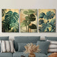 3pcs Tropical Plant Monstera Green Aesthetic Metal Print Ready to Hang Art