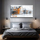 Mottled Brushstrokes Collision Wall Art Canvas Office Home Room Framed 120x60cm