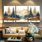 3pcs Neutral Watercolor Pine Forest Metal Print Ready to Hang Art