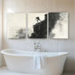 3pcs Monochrome Rock Climber Silhouette Perfect Wall Art Set Canvas Framed 40x60cm - High Quality Print 100% Australian Made Wall Canvas Ready to Hang