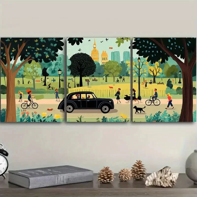 3pcs  London Taxi, Luxurious  Wall Art Set Canvas Framed 40x60cm - High Quality Print 100% Australian Made Wall Canvas Ready to Hang