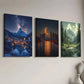 3pcs Modern Aesthetic Landscape Pine Wood Wall Art Set Canvas Framed 40x60cm - High Quality Print 100% Australian Made Wall Canvas Ready to Hang