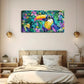 Bird with Deep Blue Feathers Wall Art Canvas Office Home Room Framed 120x60cm