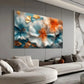 Flowers Paintings Blue wall canvas office home room framed 80x45cm