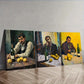 3pcs Drunk man Wall Art Set Canvas Framed 40x60cm - High Quality Print 100% Australian Made Wall Canvas Ready to Hang
