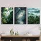 3pcs Tropical Jungle Trees Vibrant Nature Metal Print Ready to Hang Art