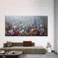 Wildflowers with Butterflies Wall Art Canvas Office Home Room Framed 80x45cm