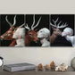 3pcs White Deer, girl Art Painting Metal Print Ready to Hang Art