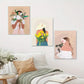 3pcs Abstract Women Portrait Romantic Boho Metal Print Ready to Hang Art
