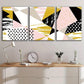 3pcs Abstract Patterns in Creative Geometric Metal Print Ready to Hang Art