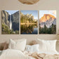 3pcs Yosemite National Park Painting Metal Print Ready to Hang Art