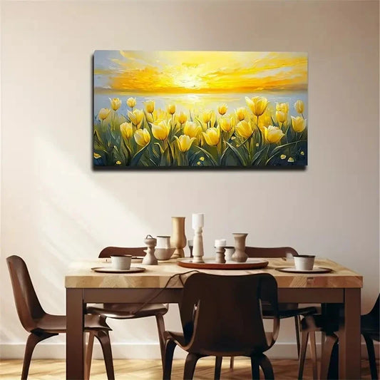 A Vast Sea Surface Suitable Wall Art Canvas Office Home Room Framed 120x60cm