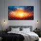 Vibrant Autumn Scene Orange Wall Art Canvas Office Home Room Framed 120x60cm