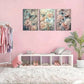 3pcs Pink Elegant Peony Florals  Metal Print Ready to Hang Art