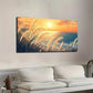 Glowing Sunlight And Waves Wall Art canvas office home room framed 120x60cm