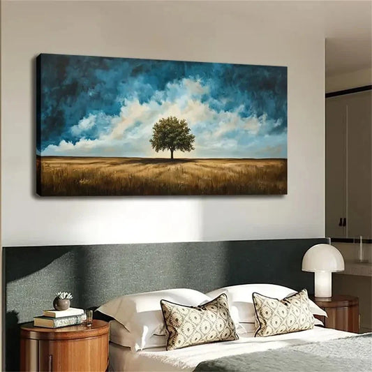 Realistic Golden Grassland Wall Art canvas office home room framed 120x60cm
