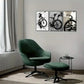3pcs Decor Coal Bike, Bycicle Art, Bike and Ride, Metal Print Ready to Hang Art