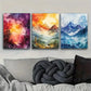 3pcs Stunning Three - Panel Landscape Canvas Metal Print Ready to Hang Art