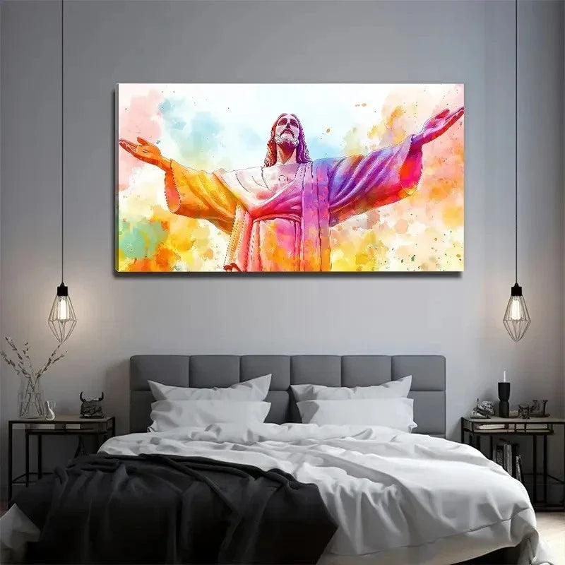 Sacred Stone Statue Suitable Wall Art Canvas Office Home Room Framed 120x60cm