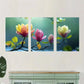 3pcs Flowers After the Rain Nature Landscapes Wall Art Set Canvas Framed 40x60cm - High Quality Print 100% Australian Made Wall Canvas Ready to Hang