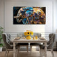 Abstract Elephant Crystal Wall Art Canvas Office Home Room Framed 120x60cm