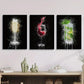 3pcs champagne glass on black background, Metal Print Ready to Hang Art Metal Print Ready to Hang Art