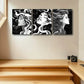3pcs Modern Black and White Woman Design Metal Print Ready to Hang Art