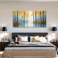 Misty Autumn Golden Leaves Wall Art Canvas Office Home Room Framed 120x60cm