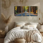 3pcs Romantic Highway, Beautiful Trees On Both Wall Art Set Canvas Framed 40x60cm - High Quality Print 100% Australian Made Wall Canvas Ready to Hang