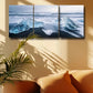 3pcs Beach with Ice Design Metal Print Ready to Hang Art