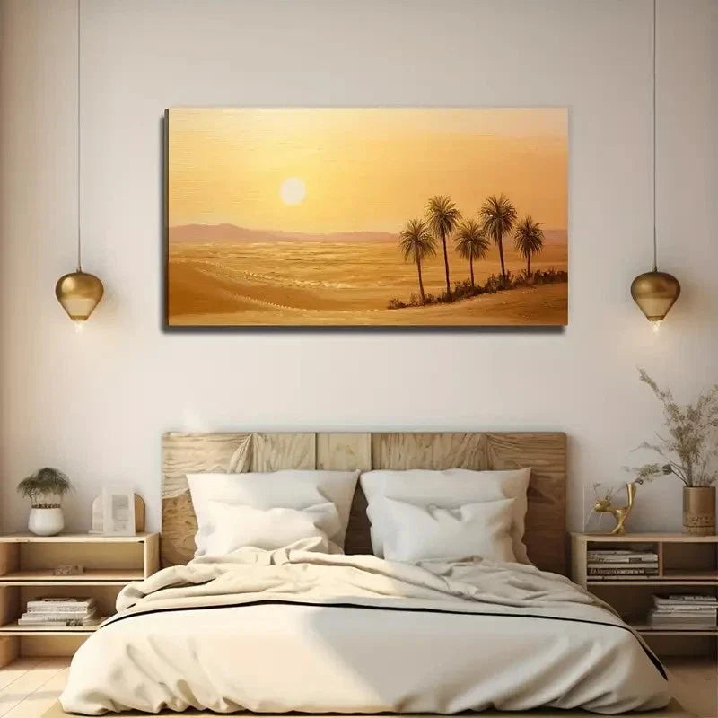Desert Plant Suitable Wall Art Canvas Office Home Room Framed 80x45cm
