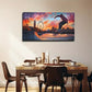 Skateboarding Under Sunset Wall Art Canvas Office Home Room Framed 120x60cm