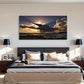Vibrant Clouds & Sun Rays Wall Art Canvas Office Home Room Framed 120x60cm
